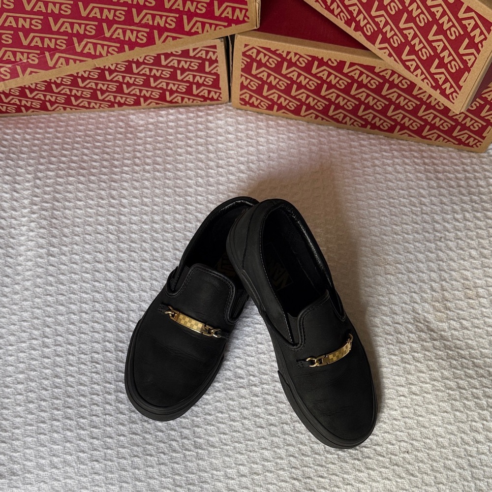 Vans Men's Black Slip-On Sneakers